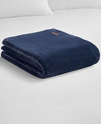 Lucky Brand Solid Plush Throw, 50" x 70"
