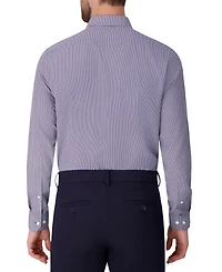 Report Collection Men's Long Sleeve 4-Way Bubble Print Dress Shirt