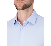 Report Collection Men's Long Sleeve 4-Way Geo Print Dress Shirt