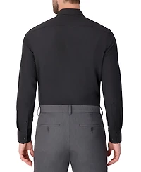 Report Collection Men's Long Sleeve 4-Way Solid Woven Dress Shirt