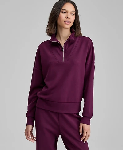 And Now This Petite Quarter-Zip Long Sleeve Top, Macy's Exclusive