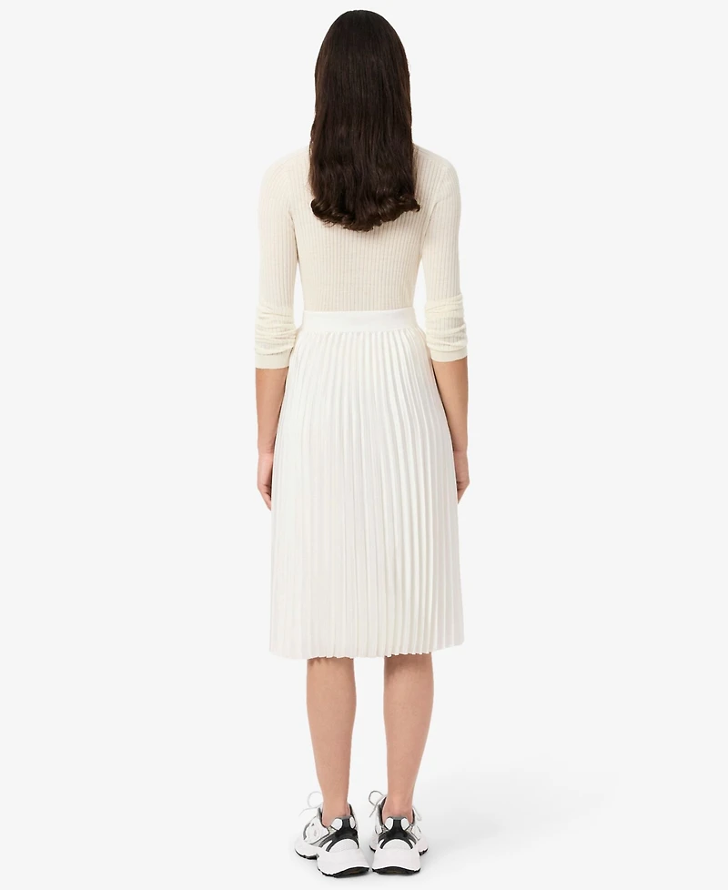 Lacoste Usa Women's Pleated Midi Skirt