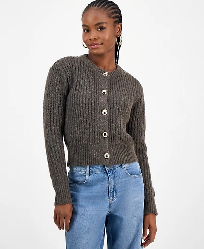 And Now This Petite Front-Button Long Sleeve Cardigan, Macy's Exclusive