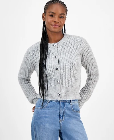 And Now This Women's Dome-Button Cropped Cardigan, Macy's Exclusive