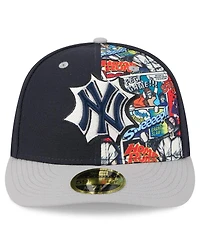New Era Men's Navy/Gray York Yankees 2025 Mlb Diamond Hero Edition Low Profile 59FIFTY Fitted Hat