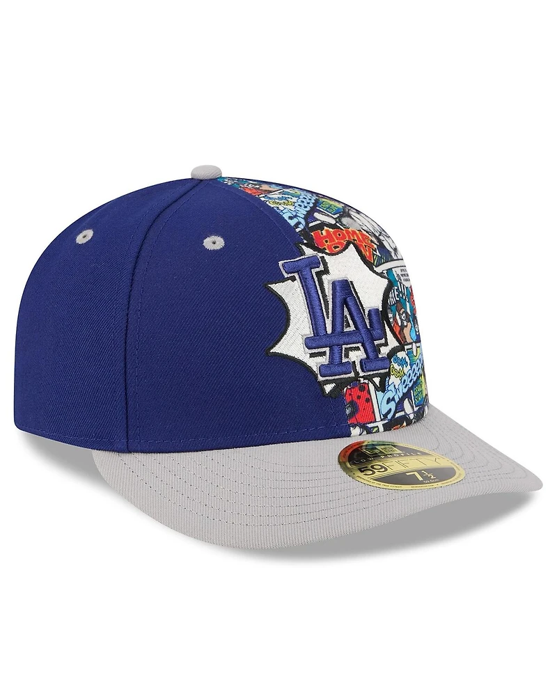 New Era Men's Royal/Gray Los Angeles Dodgers 2025 Mlb Diamond Hero Edition Low Profile 59FIFTY Fitted Hat