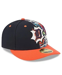 New Era Men's Navy/Orange Detroit Tigers 2025 Mlb Diamond Hero Edition Low Profile 59FIFTY Fitted Hat