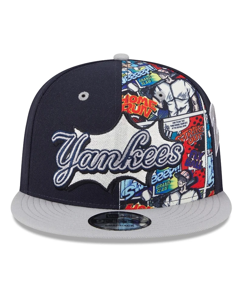 New Era Men's Navy/Gray New York Yankees 2025 Mlb Diamond Hero Edition 9FIFTY Snapback Hat
