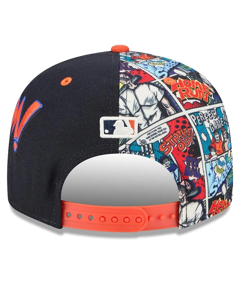 New Era Men's Navy/Orange Houston Astros 2025 Mlb Diamond Hero Edition 9FIFTY Snapback Hat