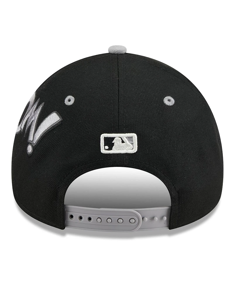 New Era Men's Black/Gray Chicago White Sox 2025 Mlb Diamond Hero Edition A-Frame 9FORTY Adjustable Hat