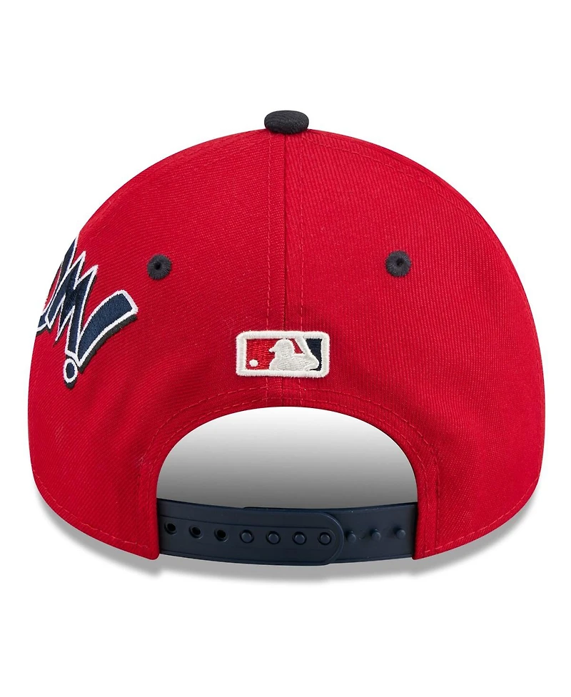 New Era Men's Red/Navy Los Angeles Angels 2025 Mlb Diamond Hero Edition A-Frame 9FORTY Adjustable Hat