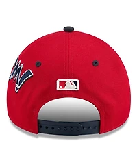 New Era Men's Red/Navy Los Angeles Angels 2025 Mlb Diamond Hero Edition A-Frame 9FORTY Adjustable Hat