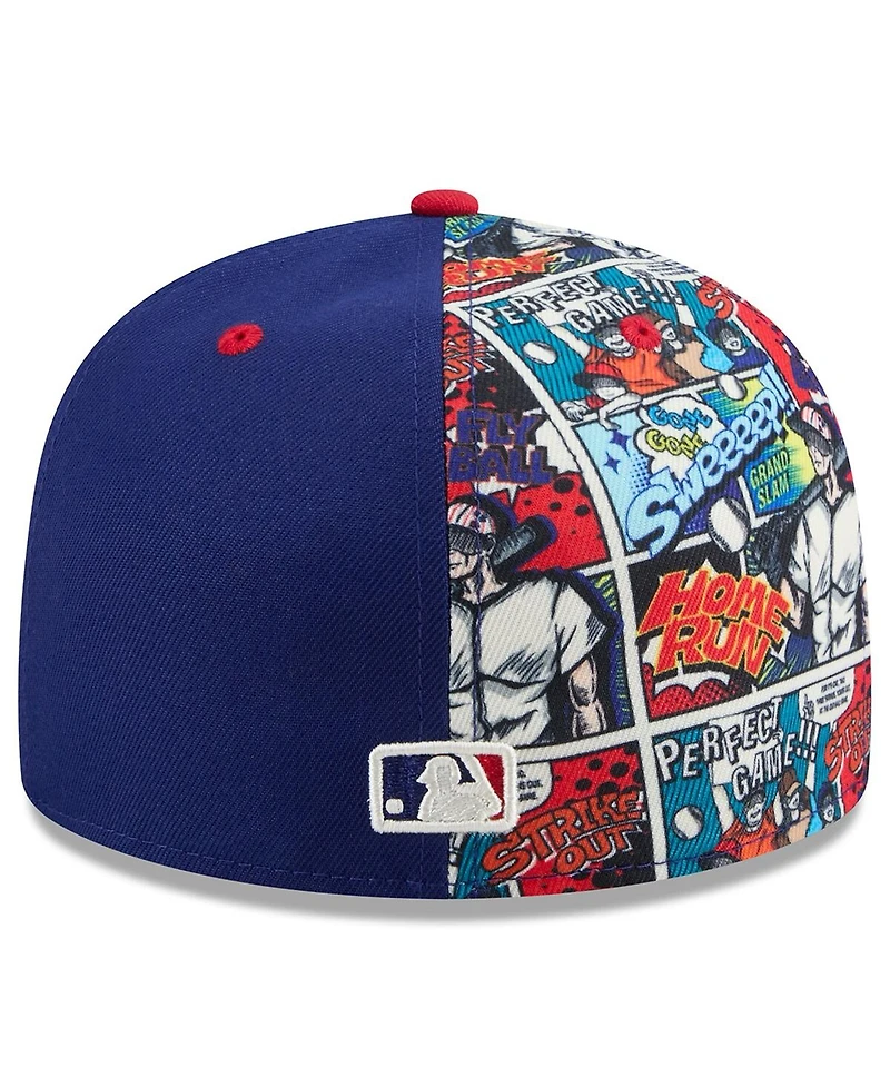 New Era Men's Royal/Red Texas Rangers 2025 Mlb Diamond Hero Edition 59FIFTY Fitted Hat