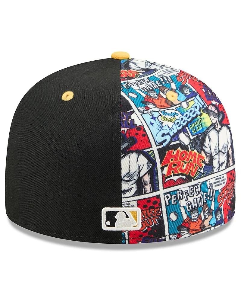 New Era Men's Black/Gold Pittsburgh Pirates 2025 Mlb Diamond Hero Edition 59FIFTY Fitted Hat