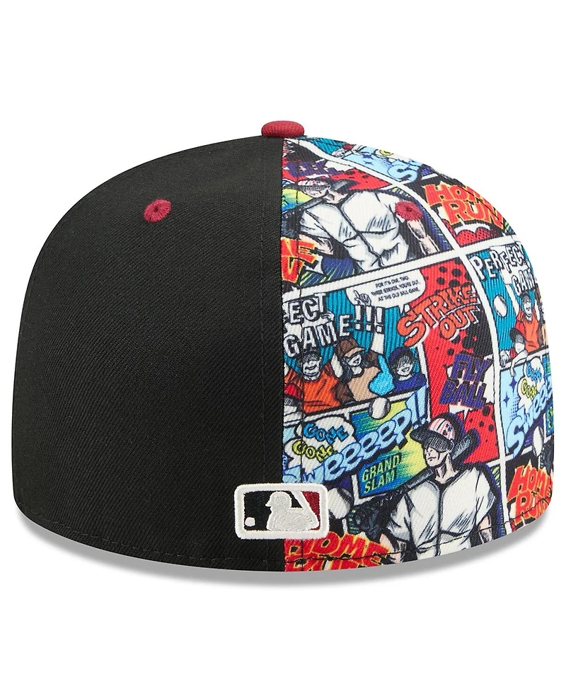 New Era Men's Black/Red Arizona Diamondbacks 2025 Mlb Diamond Hero Edition 59FIFTY Fitted Hat