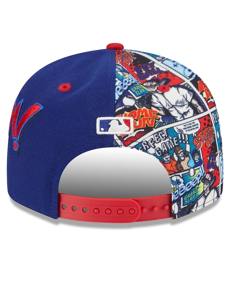 New Era Big Boys and Girls Royal/Red Texas Rangers 2025 Mlb Diamond Hero Edition 9FIFTY Snapback Hat