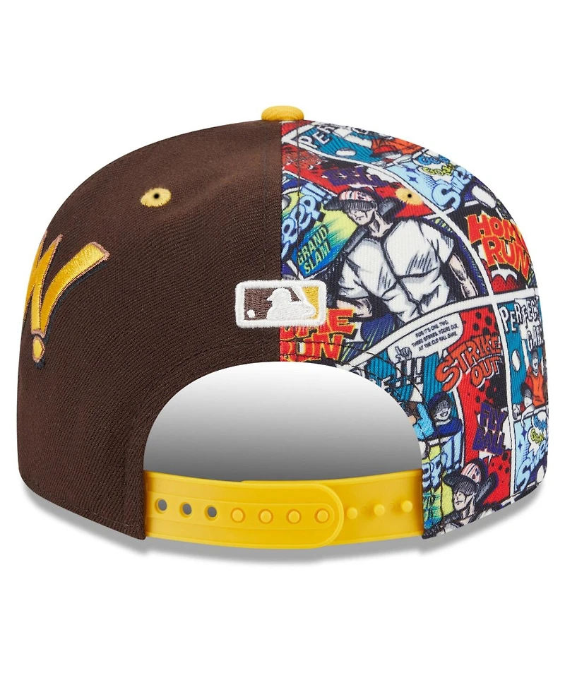 New Era Big Boys and Girls Brown/Gold San Diego Padres 2025 Mlb Diamond Hero Edition 9FIFTY Snapback Hat