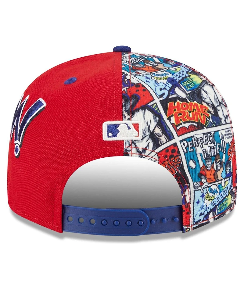 New Era Big Boys and Girls Red/Royal Philadelphia Phillies 2025 Mlb Diamond Hero Edition 9FIFTY Snapback Hat
