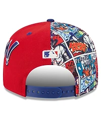 New Era Big Boys and Girls Red/Royal Philadelphia Phillies 2025 Mlb Diamond Hero Edition 9FIFTY Snapback Hat