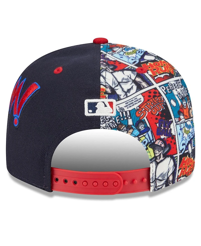 New Era Big Boys and Girls Navy/Red Minnesota Twins 2025 Mlb Diamond Hero Edition 9FIFTY Snapback Hat