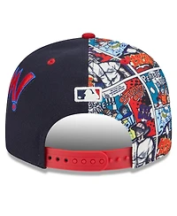 New Era Big Boys and Girls Navy/Red Minnesota Twins 2025 Mlb Diamond Hero Edition 9FIFTY Snapback Hat