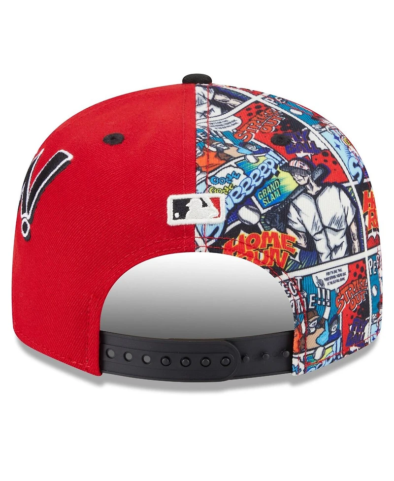 New Era Big Boys and Girls Red/Black Cincinnati Reds 2025 Mlb Diamond Hero Edition 9FIFTY Snapback Hat