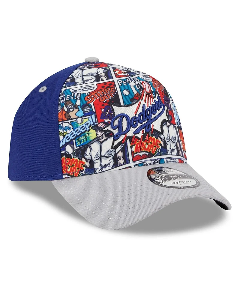 New Era Big Boys and Girls Royal/Gray Los Angeles Dodgers 2025 Mlb Diamond Hero Edition A-Frame 9FORTY Adjustable Hat
