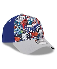 New Era Big Boys and Girls Royal/Gray Los Angeles Dodgers 2025 Mlb Diamond Hero Edition A-Frame 9FORTY Adjustable Hat