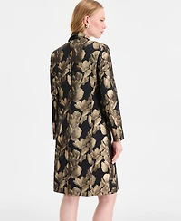 Kasper Women's Metallic Textured Coat,Regular and Petite Sizes