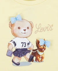 Levi's Toddler Girls 2-Piece Drop Shoulder Top and Jeans Set