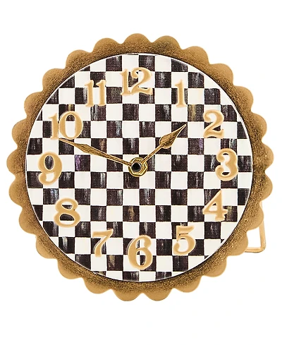 MacKenzie-Childs Courtly Check Scalloped Desk Clock