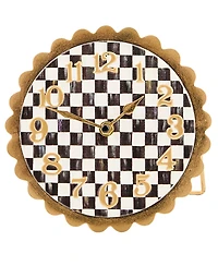 MacKenzie-Childs Courtly Check Scalloped Desk Clock