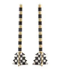 MacKenzie-Childs Check Tree Candle Holders, Set of 2