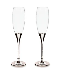 MacKenzie-Childs Celebrate Rosy Toasting Flutes, Set of 2