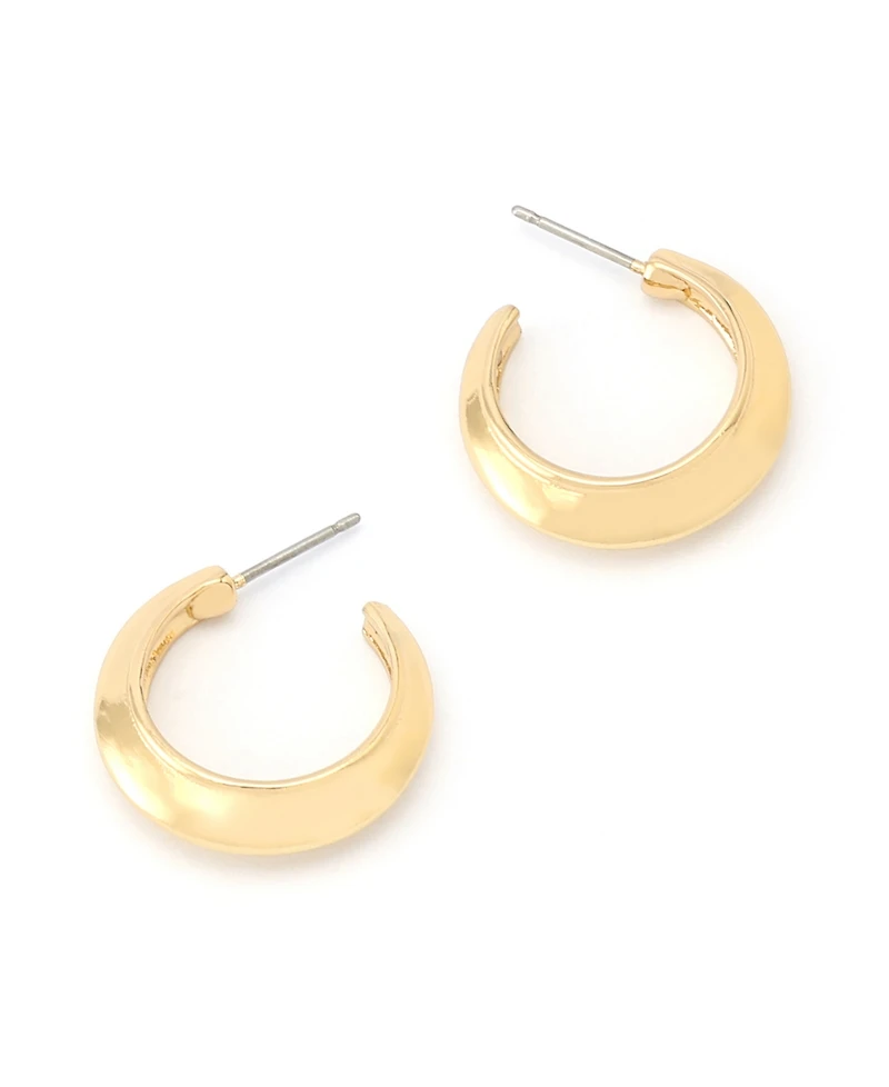 Steve Madden Rhodium Boho Chubby Hoop Earrings
