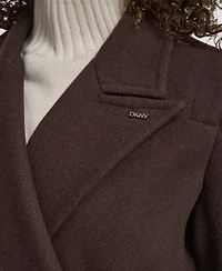 Dkny Women's Notch Collar Belted Wrap Coat