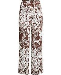 Lands' End Women's Tall Rayon High Rise Wide Leg Pants - Set Bottom