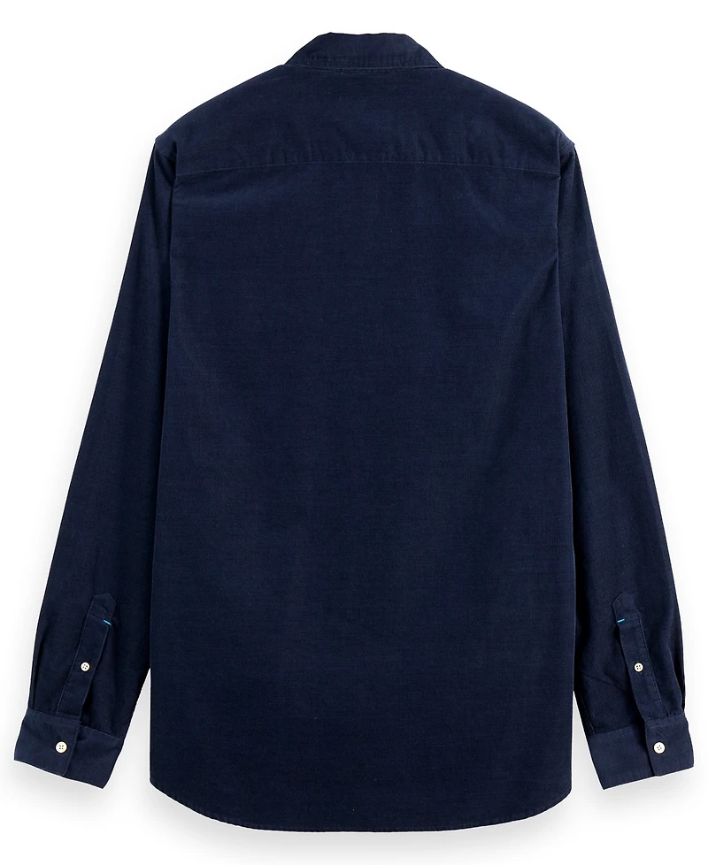 Scotch & Soda Men's Regular Fit Chest Embroidered Shirt