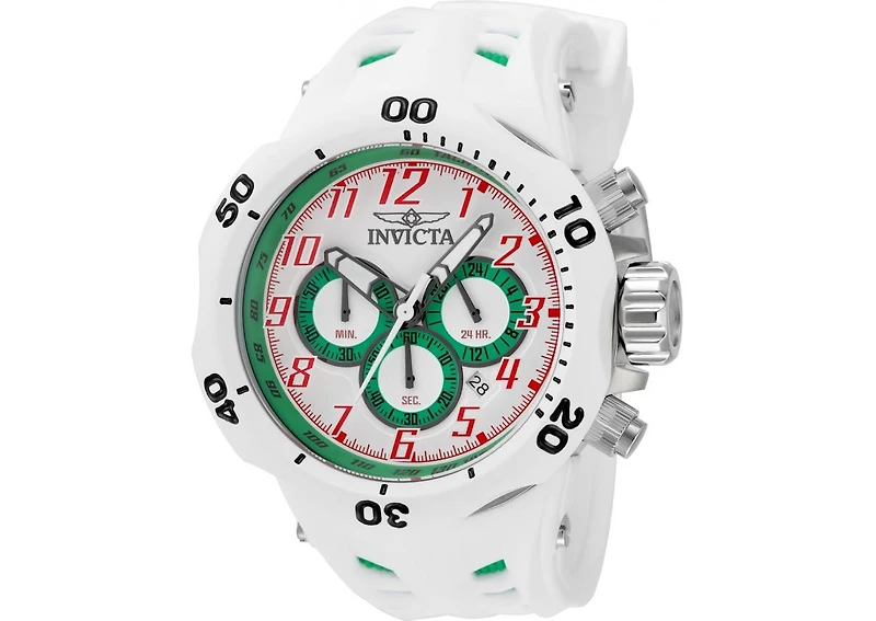 Invicta Men's 48239 Venom Quartz Chronograph White, Green Dial Watch
