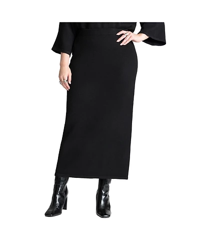 Eloquii Women's Sweater Maxi Skirt