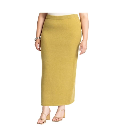 Eloquii Women's Plus Sweater Maxi Skirt