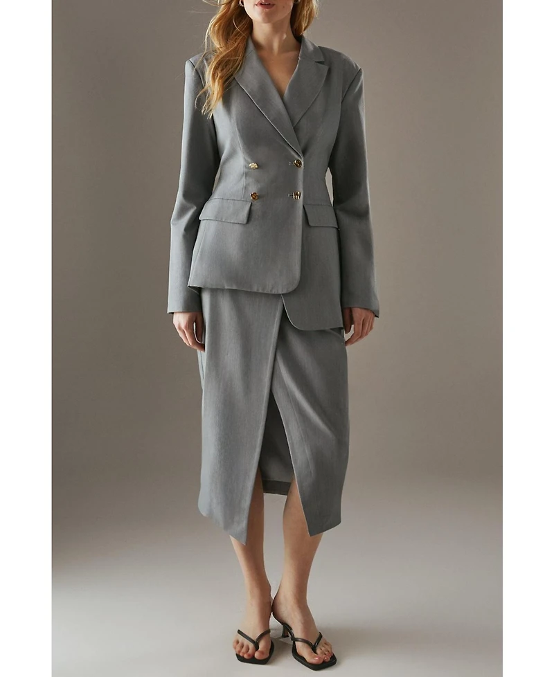Warehouse Women's Deconstructed Lace Up Blazer