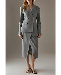 Warehouse Women's Deconstructed Lace Up Blazer