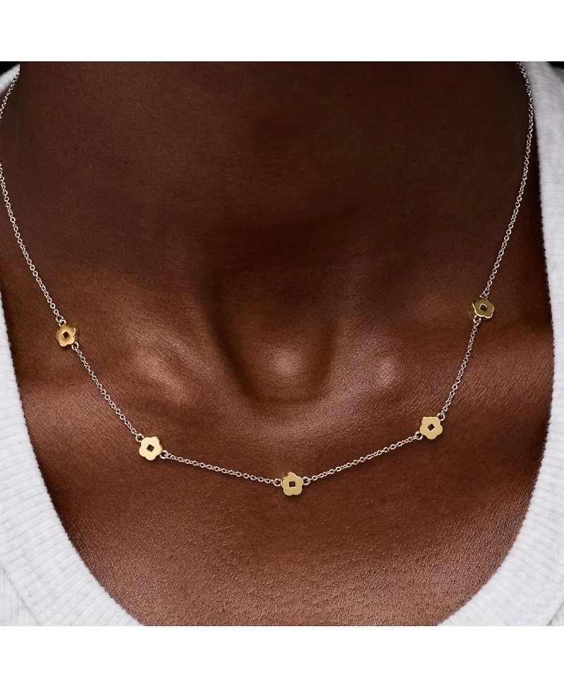 Ana Luisa Flower Necklace - Rowena Necklace Two Tone
