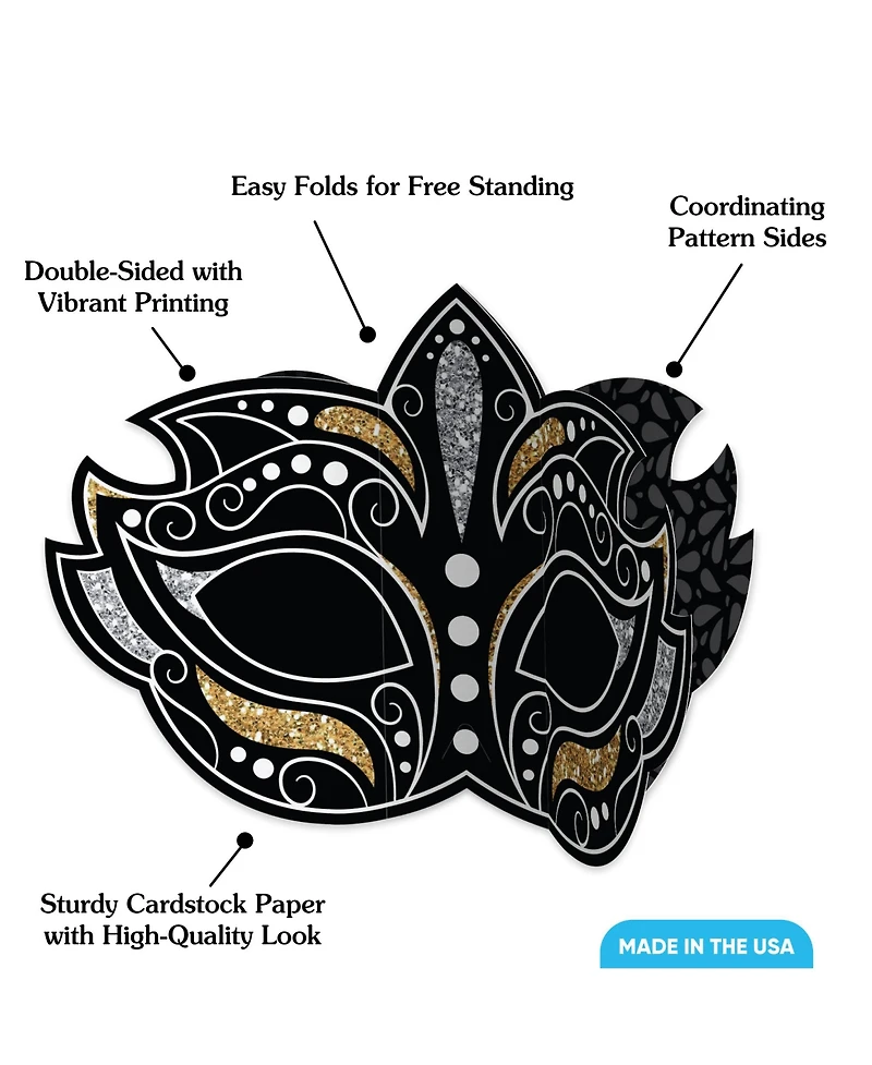 Freestanding 3D Masquerade Centerpiece Table Decorations