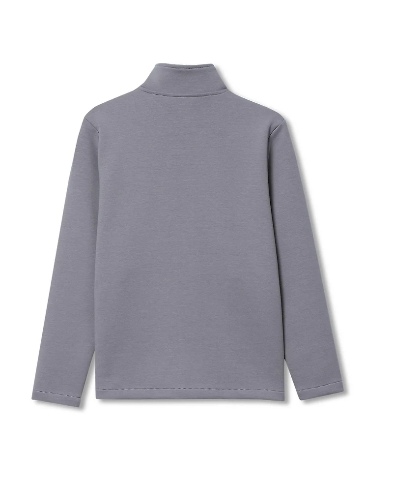 Lands' End Boys Long Sleeve Knit Full Zip Mock Neck Sweatshirt