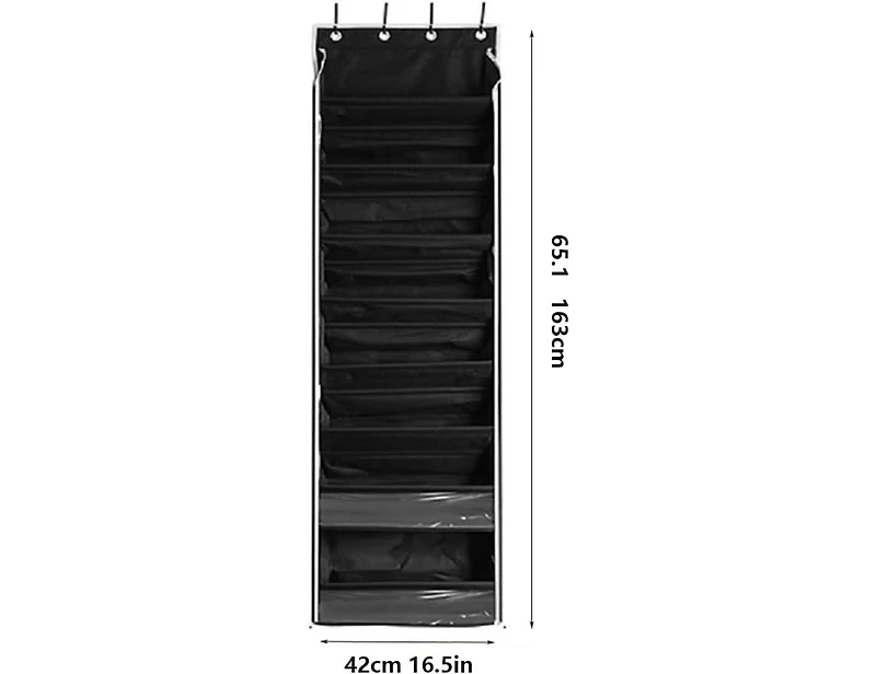 gaomon Over The Door Shoe Organizer, 8 Tier Hanging Shoe Rack with 4 Metal Hook, Deep Pockets Door Hanging Organizer Shoe Storage Holder for Closet Do