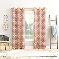 No. 918 Trinity Tonal Floral Semi-Sheer Grommet Curtain Panel