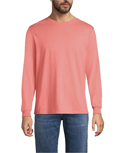 Lands' End Men's Tall Super-t Long Sleeve Henley Shirt