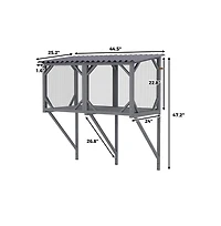 Zeus & Ruta Wooden Cat Window Perch for Large Indoor Cats